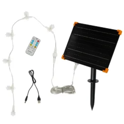 2er Set springende Solar-LED-Rentiere Hirschkuh & Rehkitz L Harlow