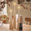 3er Set TruGlow® LED-Kegelkerzen mit Fernbedienung Bronze-Ombre