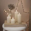 4er Set TruGlow® LED Kerzen Echtwachs elfenbeinfarben schmal