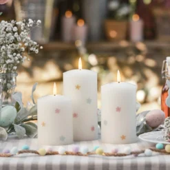 3er Set TruGlow® LED-Kerzen mit Blumen & Fernbedienung
