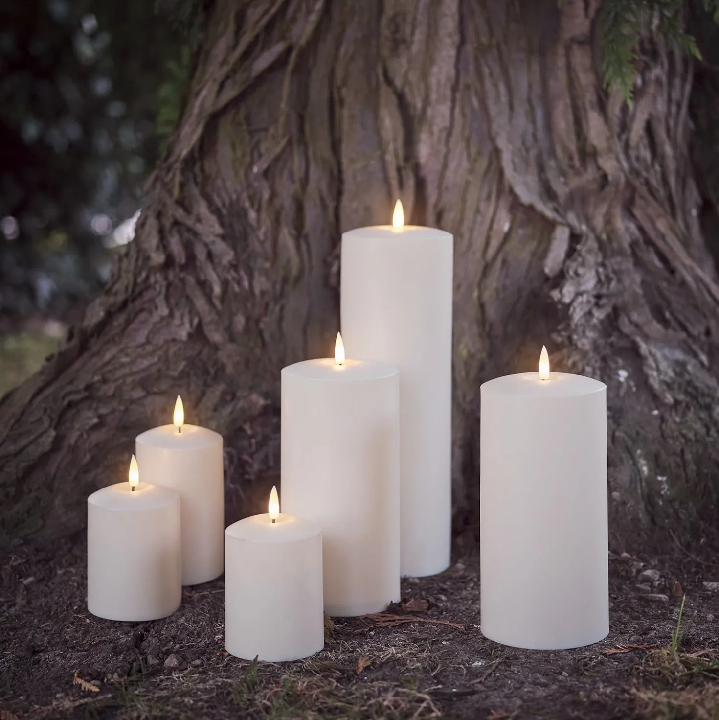6er Set TruGlow® LED Outdoor Kerzen