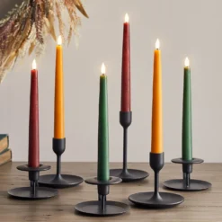6er Set TruGlow® LED Stabkerzen Echtwachs Herbst mit Fernbedienung
