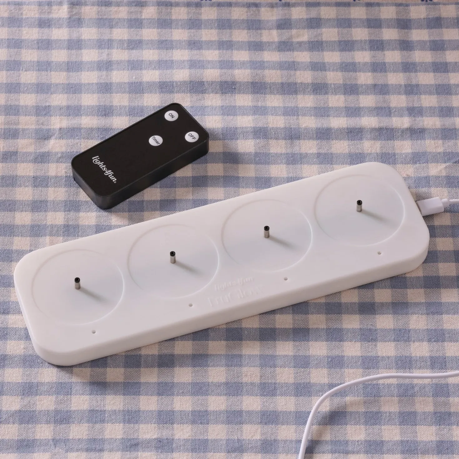 4er Set TruGlow® LED Votivkerzen Echtwachs elfenbeinfarben wiederaufladbar mit Fernbedienung
