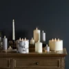 4er Set TruGlow® LED Votivkerzen Echtwachs grau mit Fernbedienung