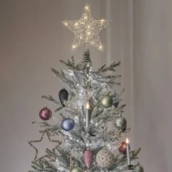 10er Set TruGlow® Weihnachtsbaumkerzen Silber