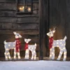 3er Set verschneite 2D LED-Rentierfamilie