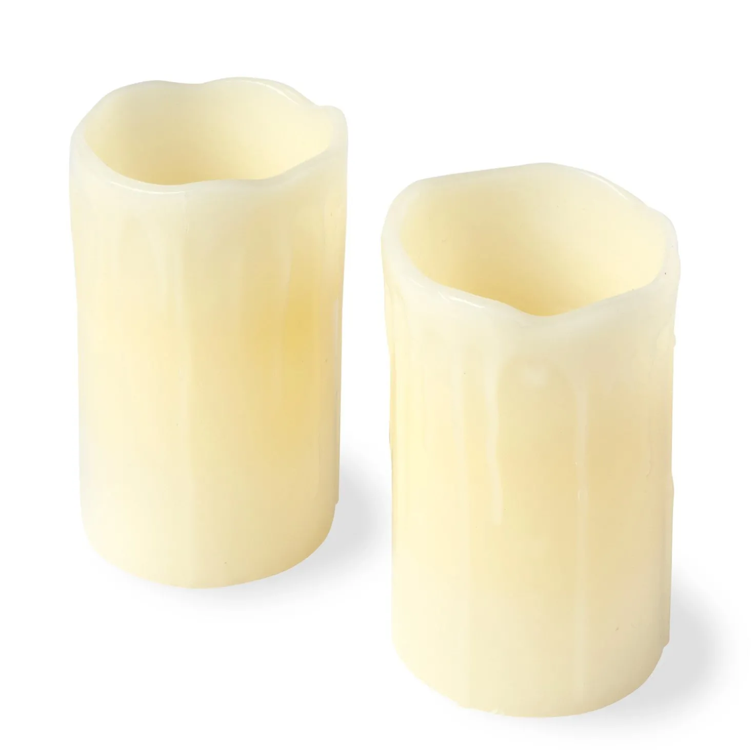 2er Set Wachs LED Kerzen Echtwachs