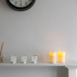 2er Set Wachs LED Kerzen Echtwachs
