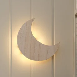 2er Set Wand‑Nachtlichter Kinderzimmer Mond & Bär