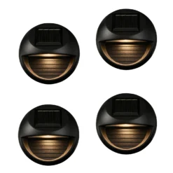 4er Set Warmweiße Mini Solarleuchten für Zaun, Beetkante & Treppe