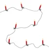 5er Set Weihnachtsbaumkerzen Lichterkette rot