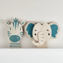 2er Set Zebra & Elefant Wandlampen Kinderzimmer