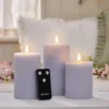 3er TruGlow® LED‑Stumpenkerzen mit Fernbedienung