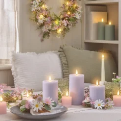 3er TruGlow® LED‑Stumpenkerzen mit Fernbedienung
