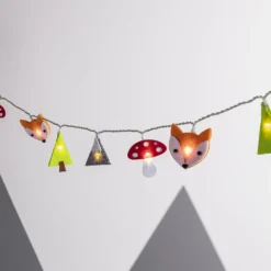 16er Woodland Filz Kinder Lichterkette