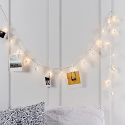 20er Wäscheklammer Foto Lichterkette