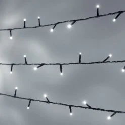 Essential Connect 60m 600er LED Lichterkette weiß koppelbar grünes Kabel