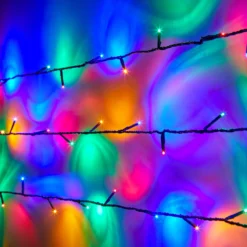 Essential Connect 10m 100er LED Lichterkette bunt koppelbar grünes Kabel