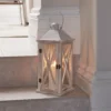 Folkestone Holzlaterne weiß mit TruGlow® LED Kerze