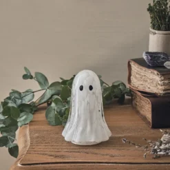 Gertie LED-Halloween-Geist-Deko aus Konfettiglas - klein