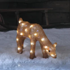 Grasendes Acryl LED-Rentier Hirschkuh