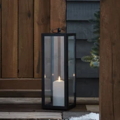 Große Bowen Gartenlaterne mit TruGlow® Outdoor Kerze