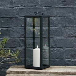 Große Bowen Gartenlaterne mit TruGlow® Outdoor Kerze