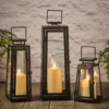 Große Porto Solar-Laterne mit TruGlow® Outdoor-Kerze