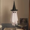 Hängender LED-Geist Winnie mit Hexenhut