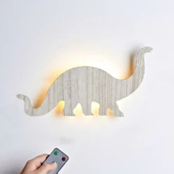 Holz Wandlampe Dinosaurier Diplodocus
