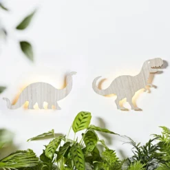 Holz Wandlampe Dinosaurier Diplodocus
