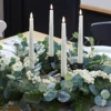 Kerzenständer Tischdeko mit 4 TruGlow® LED Stabkerzen Echtwachs inkl. Fernbedienung