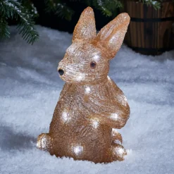 LED Acryl Weihnachtsfigur außen Hase