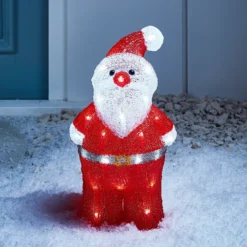 LED Acryl Weihnachtsmann Figur 34cm