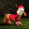 LED Dackel Weihnachtsfigur aufblasbar