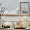 LED Deko Kürbis aus Glas antikgold