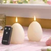 LED-Eierkerzen 2er Set TruGlow® Elfenbein