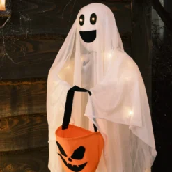 LED Halloweendeko Gibbons Geisterfamilie