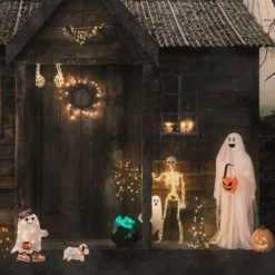 LED Halloweendeko Gibbons Geisterfamilie