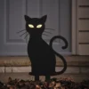LED-Halloween-Katze Caleb mit Gartenstecker für den Außenbereich