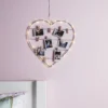 LED Herz Deko mit Holzklammern