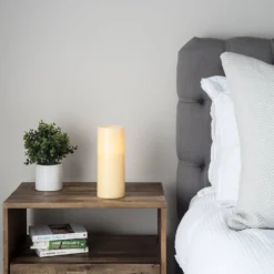 LED Kerze Echtwachs Timer 25cm