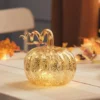 LED-Kürbis-Dekoration aus Mercury-Glas in Goldfarben