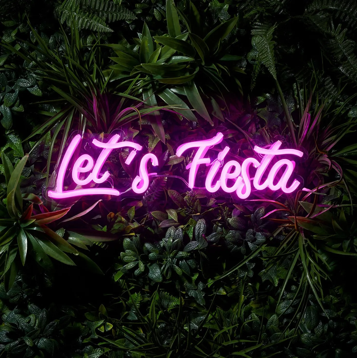 LED Neon Schriftzug Let's Fiesta