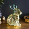 LED Osterdeko Hase aus Glas