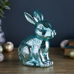 LED Osterdeko Hase aus Glas