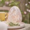 LED-Osterei aus Konfetti-Glas batteriebetrieben pastellrosa