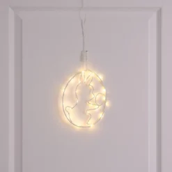LED-Osterei zum Aufhängen mit Mikrolichtern in weiß