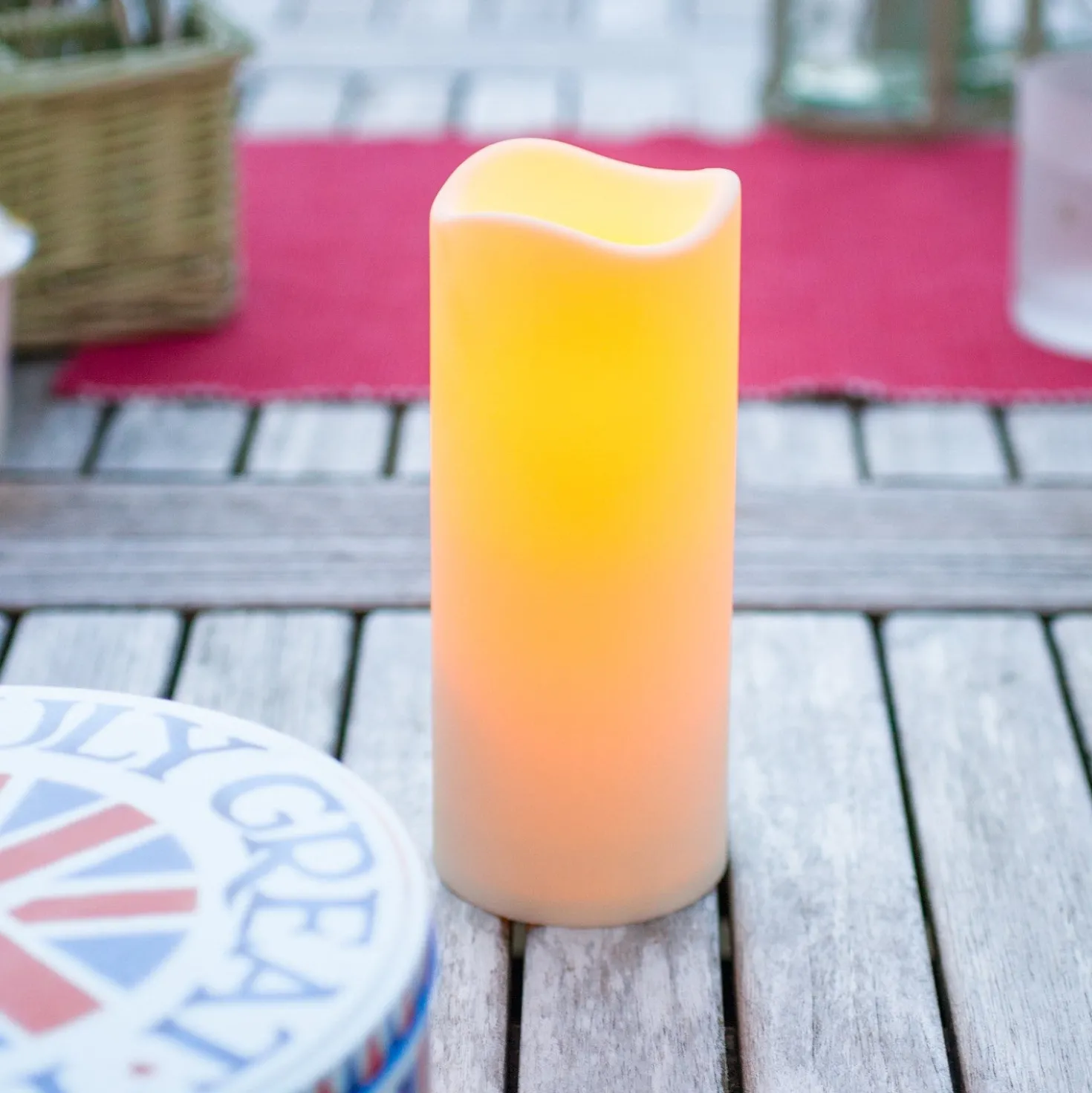 LED Outdoor Kerze Timer 18cm
