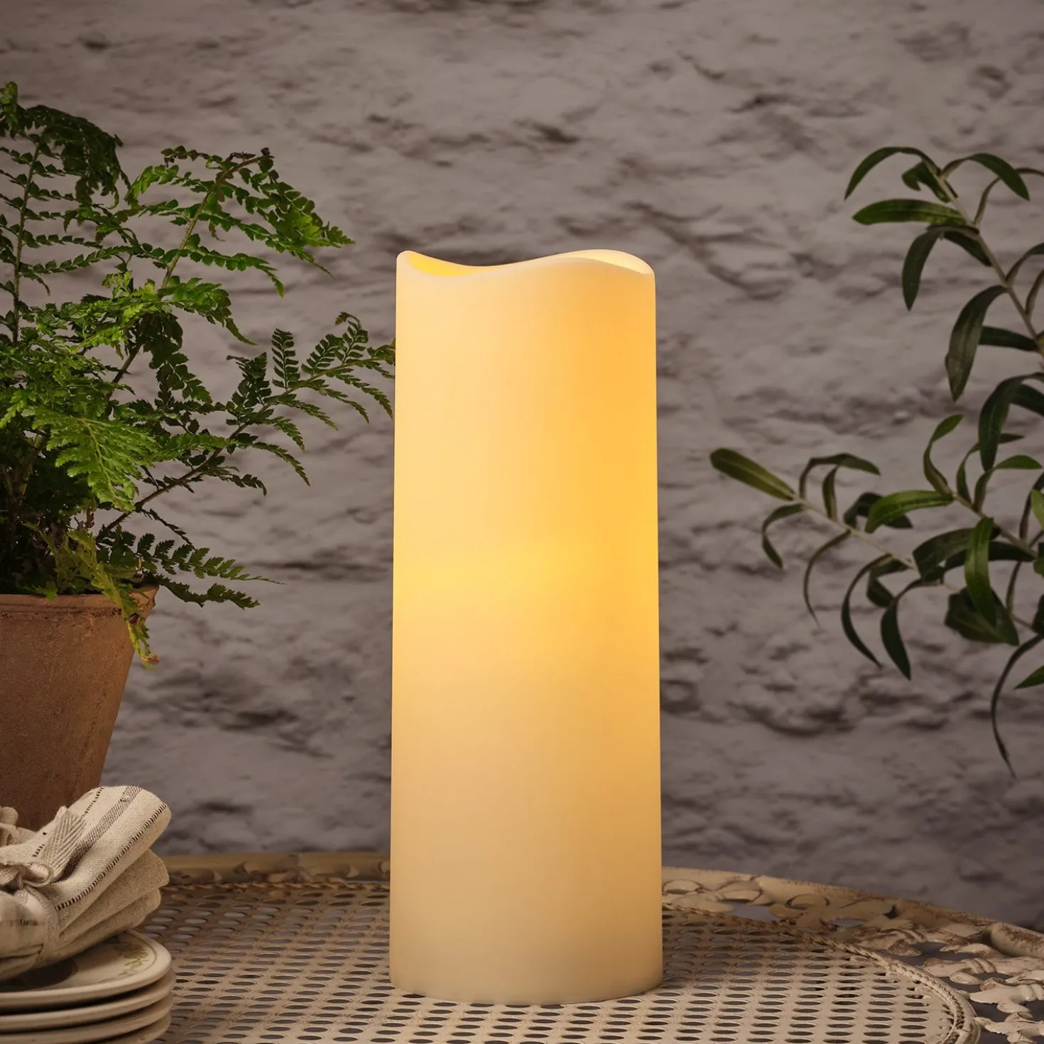 LED Outdoor Kerze 30 x 10cm